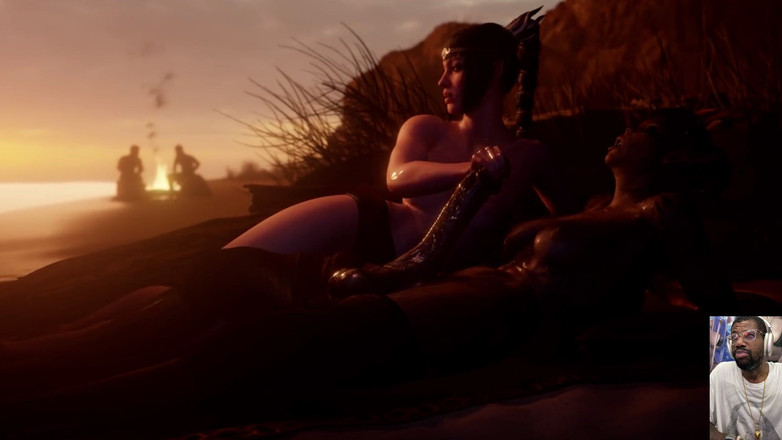 L6RD7BLU3 FUTA: Velký Futa Cock Waifu dostane ošukaný zadek a vystříká thicc...