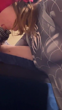 Spider Girl Suck Huge Cock Till Oral Pulsating Creampie