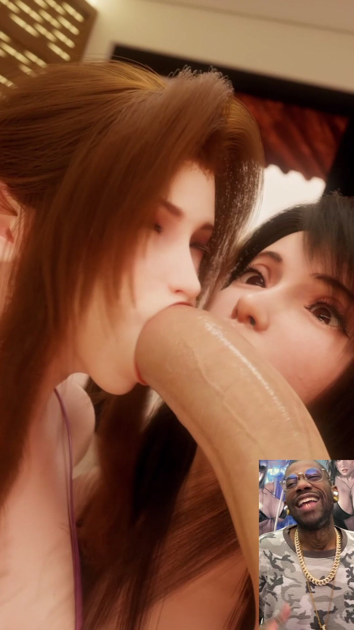 Good news media: Aerith and Big Breast Ass Tifa Deepthroating a Nice Hard...