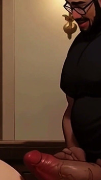 Maria, die MILF, bringt ihrer stieftochter bei, wie man schwanz lutscht