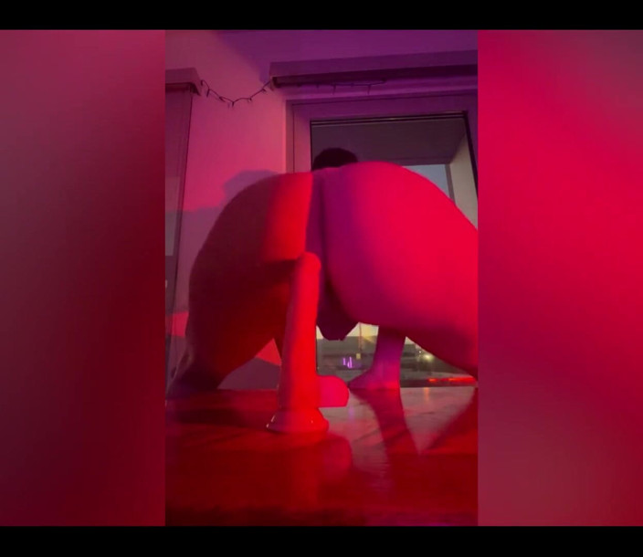 Jayla Cuateco: Tranny Taking Toy Dick While Chained up