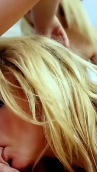 Kitchen Table Threesome: Redhead and Two Blondes Never Reach the Bedroom
