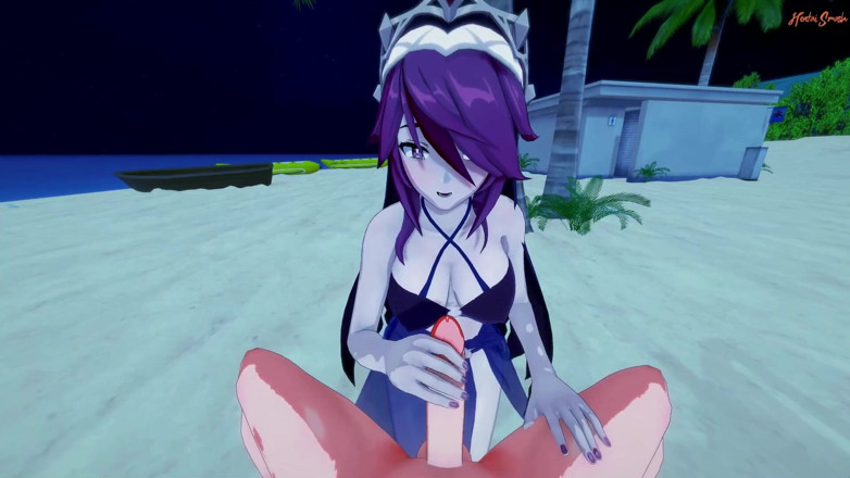Hentai Smash: Rosaria wird am strand pOV gefickt - Genshin impact Hentai.