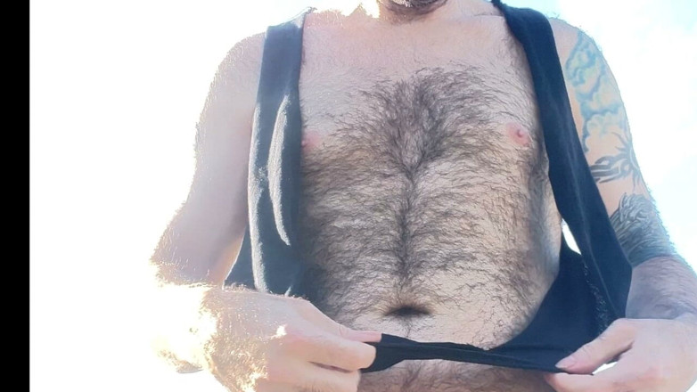Hairy Wolfe bator: Hairy Bator Side Jerk off Expose Cock Dong Penis Dick