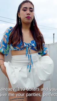 Filming a Girl Interested in Public - Ale Young Peruvian Woman Caught on the Street
