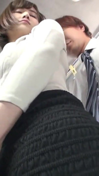 Crowded Bus Thrill. Husband Nearby, Tight Skirt Wife Feels a Bold Press and Quietly Guides It Closer in Risky Heat. - Part1