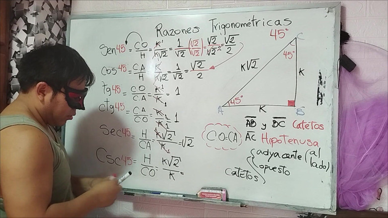 Rosaroja: 16 Trigonometry: 45 Angle - Trigonometric Ratios