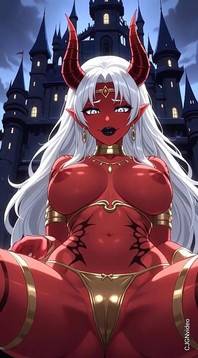 Şeytan ateşli kızım seksi pozu (ai animasyonu)