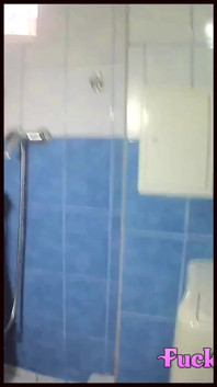 Anorexic Redhead Girl Taking a Shower and Touching Herself
