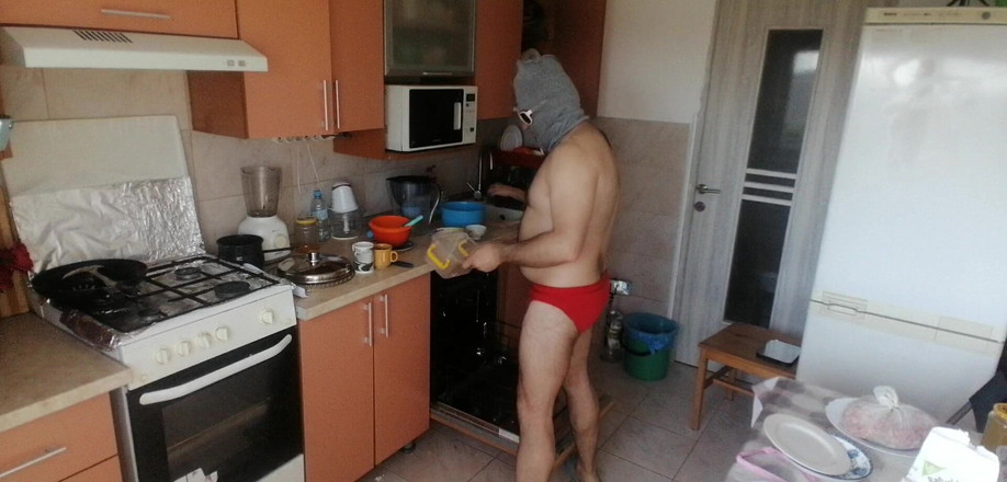 Mirsur: Couple Having Fun in the Kitchen. Sexy Wife Doing Chores...