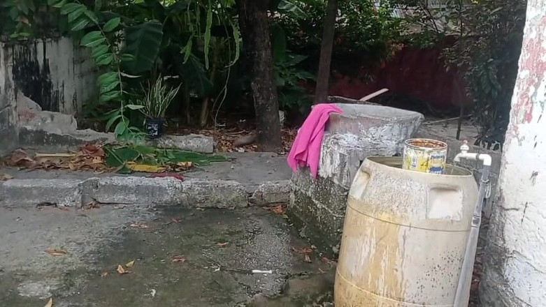 Gordita Culo Rico: Mi puta madrastra toma una ducha en el patio
