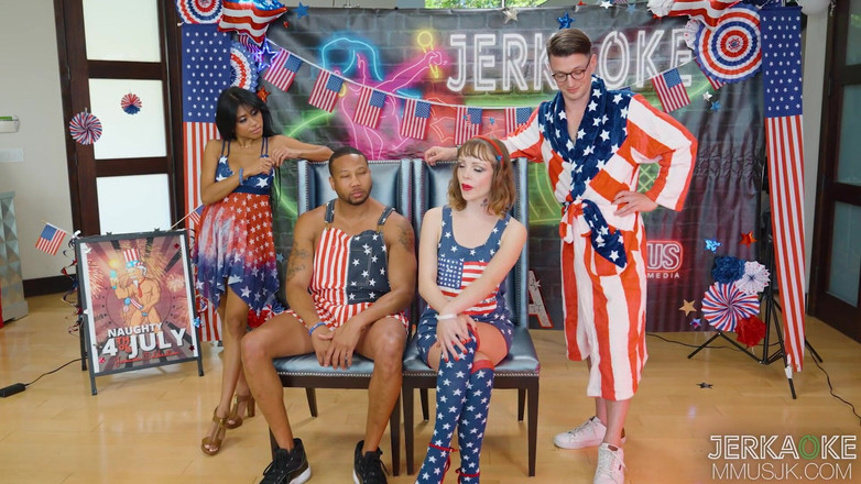 Jerkaoke: Jerkaoke - gelukkig 4 juli! Aliya Brynn, Kate Bloom en Ember Snow
