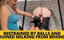 Mistress BJQueen: गेंदों द्वारा रोका गया और पीछे से दूध निकालना बर्बाद कर दिया