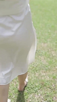 My First Public Video, Masturbate in My White Satin Dress