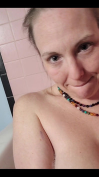Taking a bath after getting cum on my tits