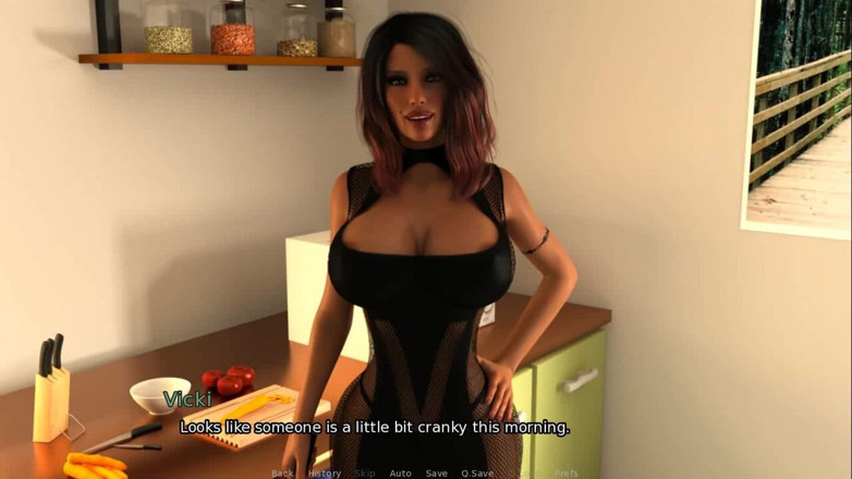 Dirty GamesXxX: Sedenta para meus convidados: madura MILF com enormes peitos falsos...