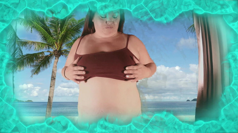 SexyNEBBW: Plajda güneş yanığı iri güzel kadın