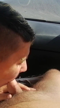 A quick blowjob in our car