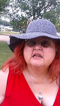 Nurse Vicki Smoking in the Park on a Bench All Dressed up