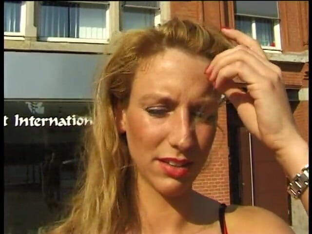 Lucky Cooch: Blonde babe shows amazing natural tits