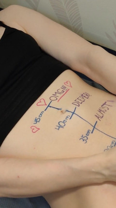 Body Writing, Belly Bulge with a Thrusting Dildo and Cumshot thumbnail