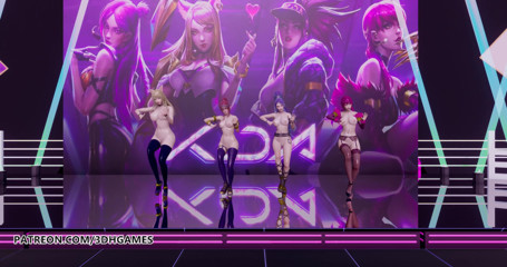 3D-Hentai Games: Black Pink - Bagaimana awak Suka Tarian Bogel itu, Ahri, Akali,...