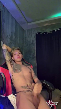 Inked Horny Twink Performed in a Live Webcam Show