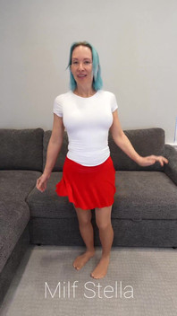 White Top & Red Skirt