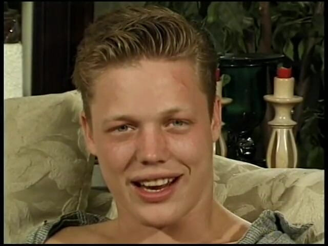 Gays Case: Curly blonde haired boy sucks balls and cock on the...
