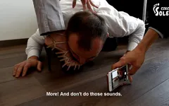 Office double foot domination