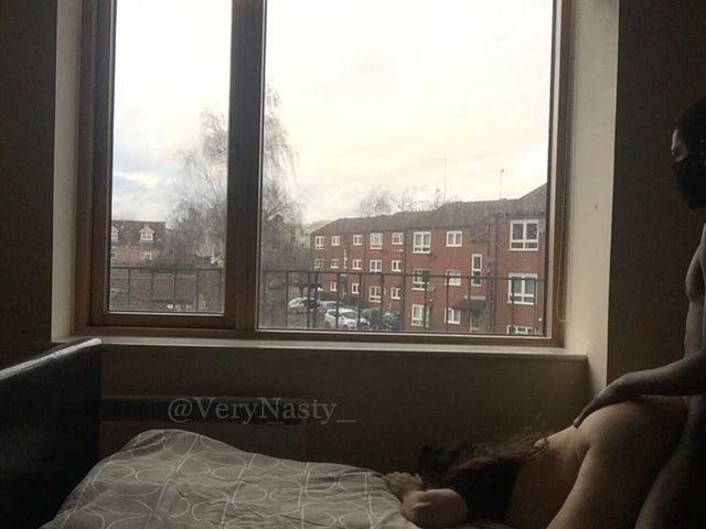 Slut Fucking BBC by the window for everyone to see (VeryNasty)