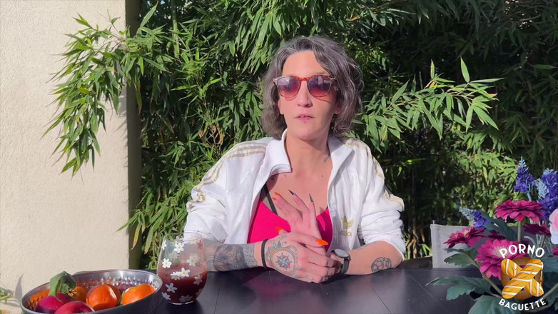 Porno Baguette: Lena, Pretty Brunette, Gets Fucked by Two Cocks