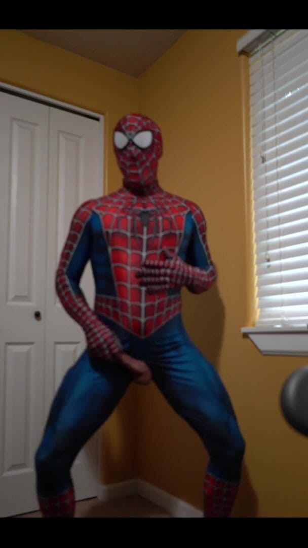 Reese Rideout: Cumming in a Spider Man Costume