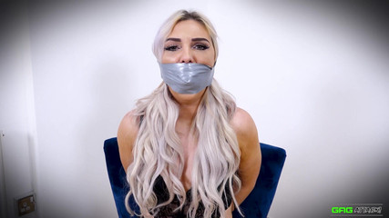 Gag Attack: Roxee - PVC tape gagged