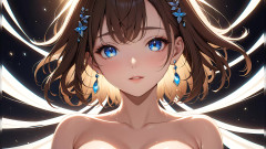 LustRender: 安静的快乐：一个美丽的年轻女人在魔光下