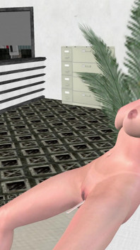 Büro-schlampe eisstock-orgasmus: 3D Cartoon-masturbation frenzy
