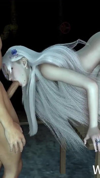 3D Gray Hair Cosplay Model Have Group Sex