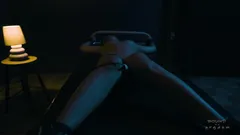 Na cama à noite