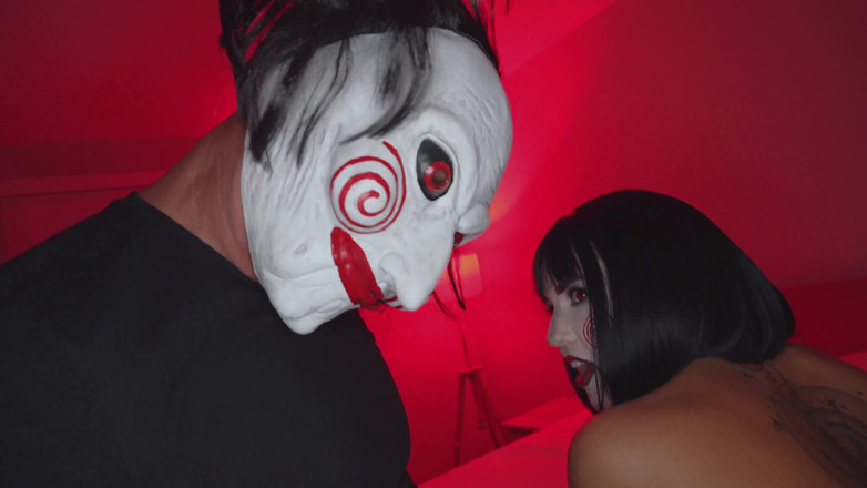 Christian Clay Official: Agatha Vega Dressed as Saw the Riddler Plays with Christian...