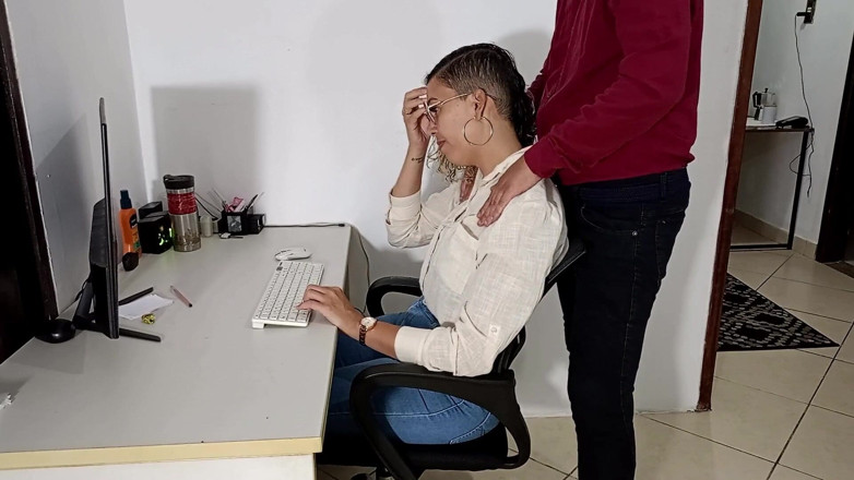 Gabi SweetCouplesStories: Meeting the Boss on the First Day of Work.