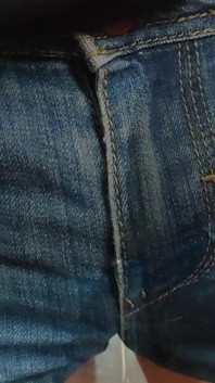 Bagnati i miei jeans corti, mi sego e sborro