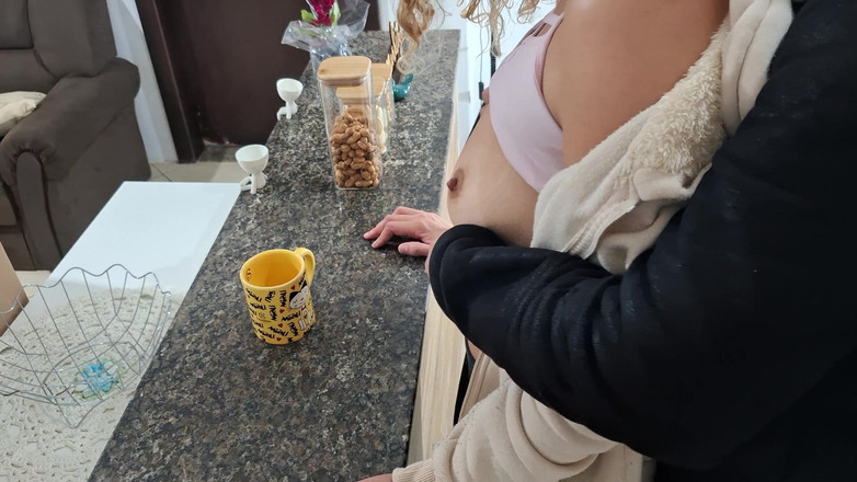 Gabi SweetCouplesStories: A Stepdaughter Is Surprised While Having Breakfast.