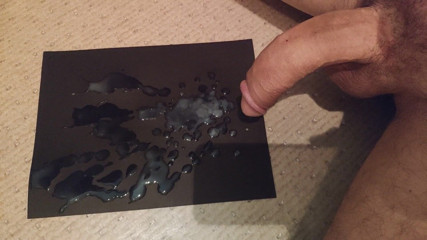 Curved One: Huge cumshot from a hard curved cock