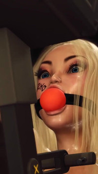 Sexy spoutaná mladá blondýnka je tvrdě ošukána hardcore svalnatou ženou se straponem