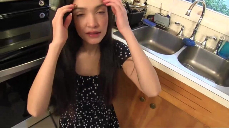 Eros POV - Liberated Eye: Sexy brunette teen sucks her stepfather's cock in the kitchen