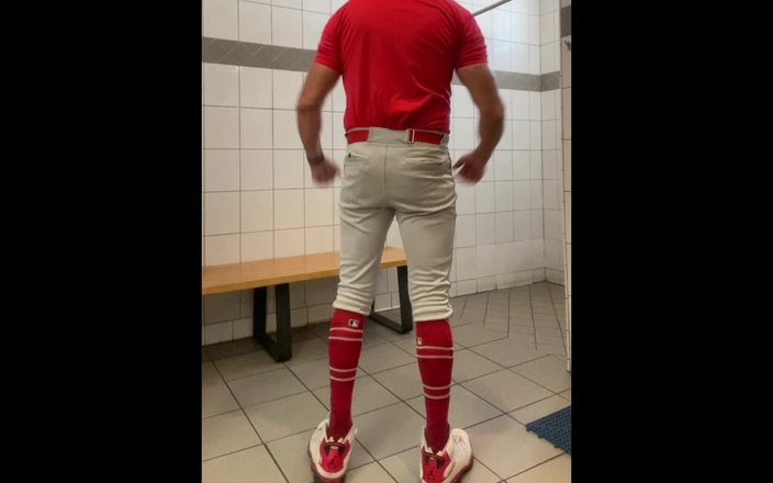 JockDad87: Buff Dilfjockdad87 Edges in the Locker Room in Baseball Gear
