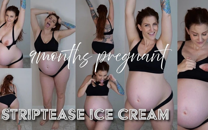 Kelly Payne: 9months lo spogliarello incinta gelato