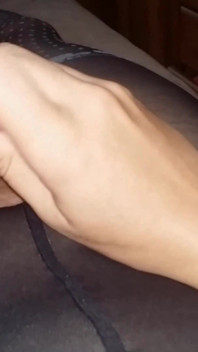 Dani Moaning in Pretty Patterned Pantyhose and High Heels