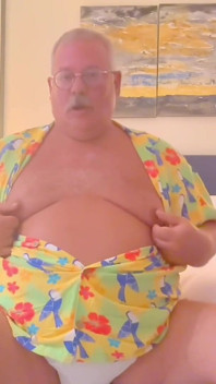20 Minute Compilation: Big Belly Man in Old Fashioned White Briefs