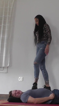 Under Beautiful Cleo's Big Platform Shoes